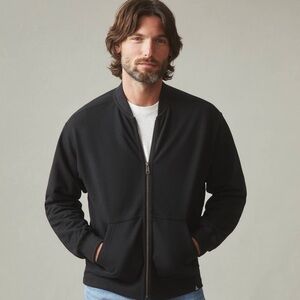 NEW American Giant Men's Fleece Bomber Jacket Black Size M NWOT Capsule Basic